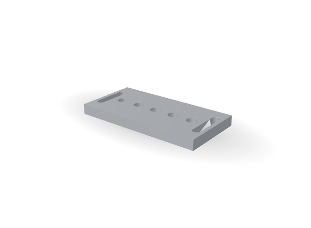 Ten drill guides, rendered